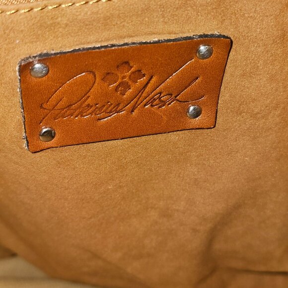 Patricia Nash Mallory Leather Tote Caribbean Blue, "Vintage Leather", NWT - Picture 9 of 12